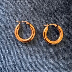 18k Gold Plated Hoop Earrings